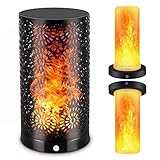 Flame Light LED Flickering Flameless Candle Bulb Lamp Lantern Portable Rechargeble Decorative Magnet Gravity Sensing