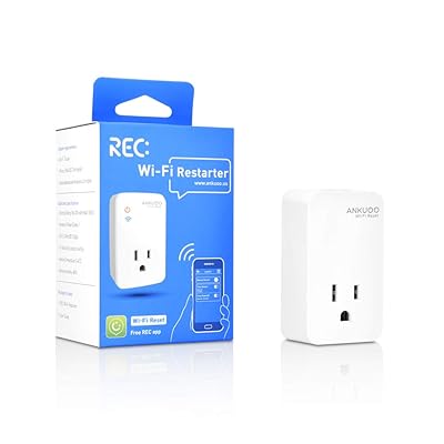 Wi-Fi Router Reset, Smart Plug Auto Monitor and Restart Wi-Fi Router/Modem/Access Points if Wi-Fi Fails, Auto Power Cycler for Modems and Routers, Works with REC App