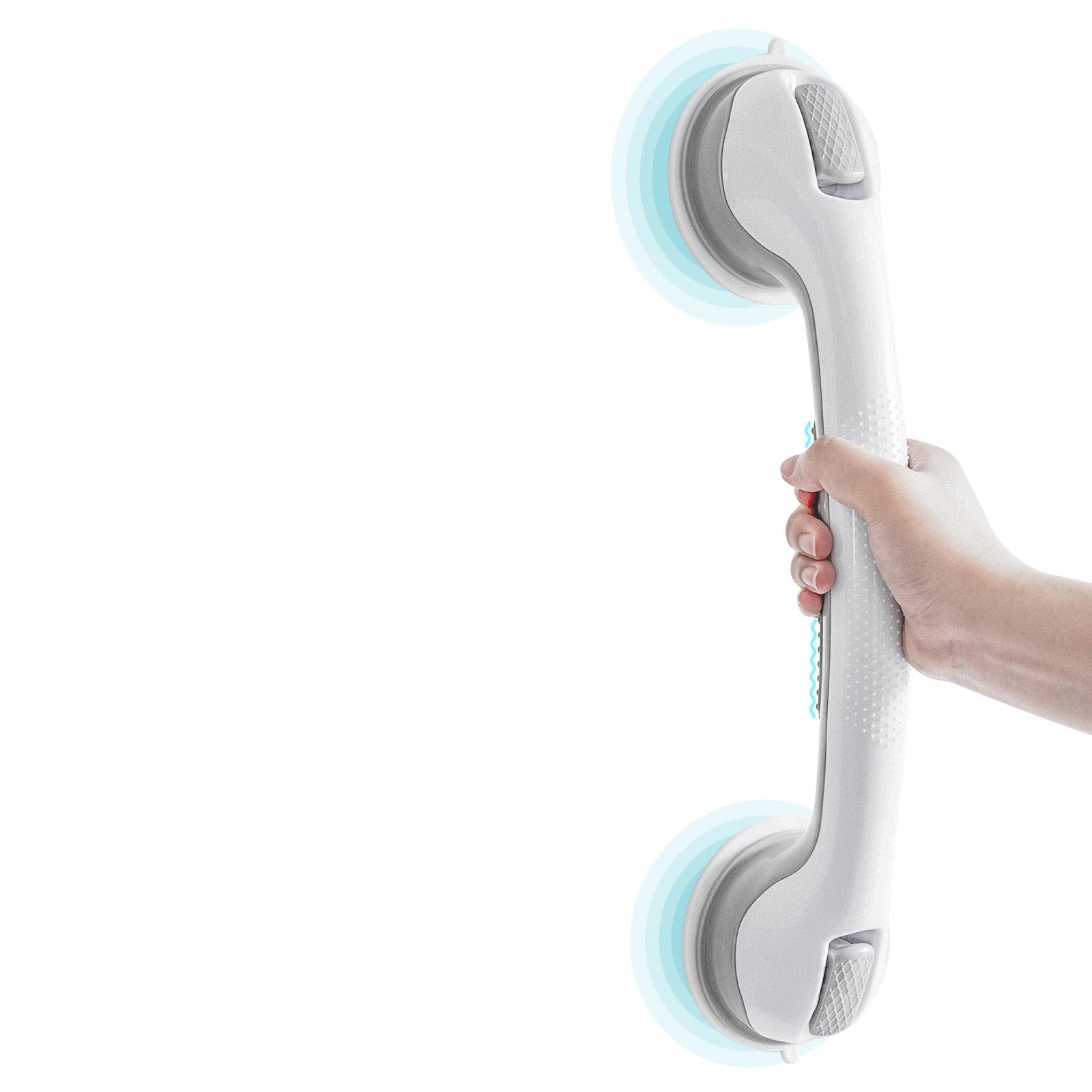 Photo 1 of 1 Pack 12.03” Grab Bars for Bathtubs and Showers, Shower Handles for Elderly Suction Cup Grab Bars for Shower Wall Heavy Duty, Safety Grab Bar for Seniors Suction Bathroom, No Drilling Waterproof