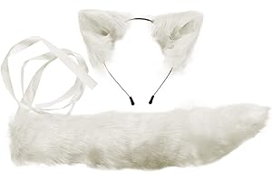VIGVAN Cat Ears Wolf Fox Ears Animal Cosplay Cute Head Accessories for Halloween