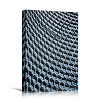 Canvas Wall Art White Building Pattern Abstract Architecture & Maps Building Chic Home Office Photography - 12x18 inches