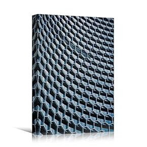 signwin Canvas Wall Art White Building Pattern Abstract...