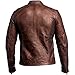 Cafe Racer Leather Jacket for Men Biker Vintage Leather Wax Jackets Slimfit Motorcycle Leather Jacket (XL)