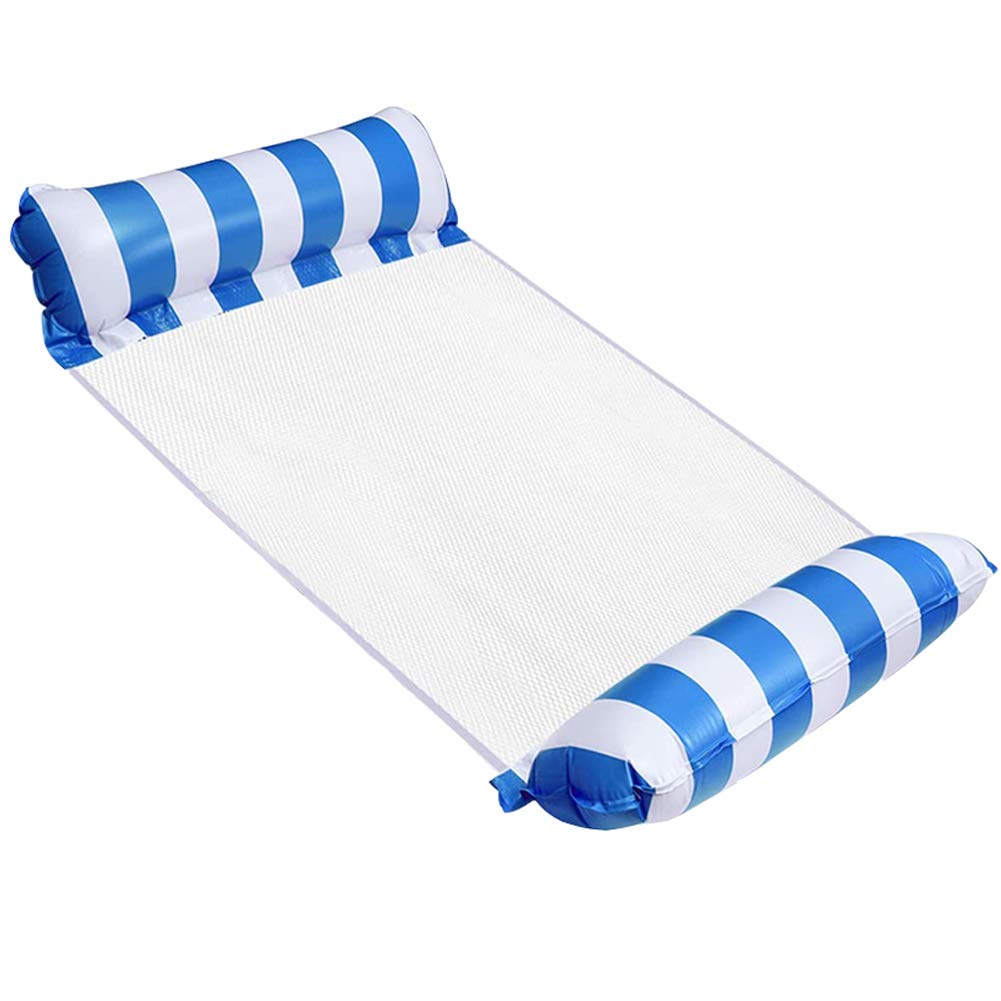 Morofme Hammock Inflatable Pool Float Lounger, Swimming Pool Float Chair, Multiuse (Saddle, Lounge Chair, Hammock, Drifter), Water Lounge for Adults