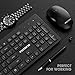 VicTsing Wireless Keyboard and Mouse Combo, 105-Key Chiclet Keyboard with Water-Dropping Keycaps, Portable Mobile Silent Optical Mice, 2.4GHz Dropout-Free Connection, Long Battery Life for PC, Desktop