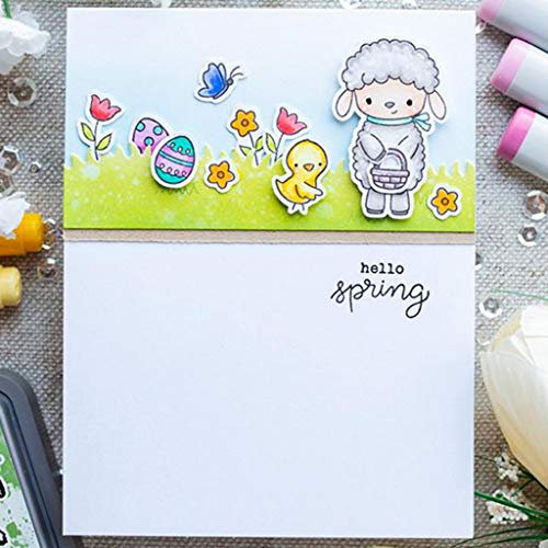 Pig Sheep Silicone Clear Stamp with Cutting Dies Stencil Set DIY Scrapbooking Embossing Photo Album Decorative Paper Card Craft Art Handmade
