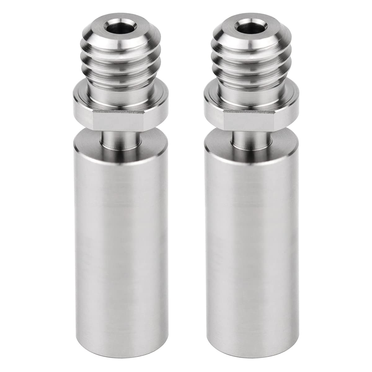 2pcs Upgraded Titanium TC4 CR-10 Heat Break Throat Supper Smooth Heatbreak for Creality 3D Printer CR10,S4 S5, CR10S, Ender 3 V2, Ender-3 pro, CS3 Hotend (Upgrade TC4 PTFE Version)