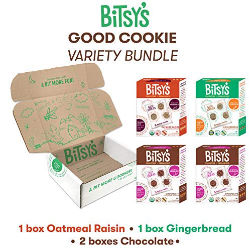 Bitsy's Good Cookie Variety Bundle Healthy Organic Nut-Free Snacks