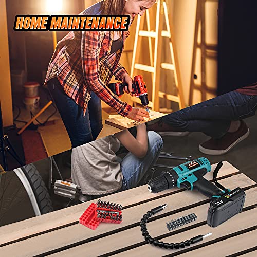 JelBo 11.8 Inch Flexible Shaft Extension Bits, Impact Driver Socket Adapter, 1/4 Hex Shank Magnetic Screwdriver Bit Holder Connect Link, Drill Socket Adapter for Power Drill.