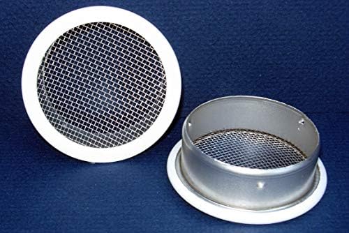 1" Round Open Screen Vent - White - Package of 6