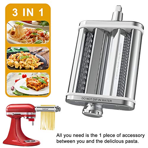 Galifode 3 in 1 Stainless Steel Pasta Maker Attachment for Kitchenaid