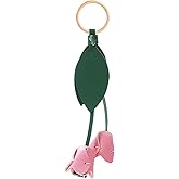 Yzikema Leather Leaf Flower Keychain, Pu Leather Boho Accessory Keychain, Portable Key Ring Charm For Women Wallet Pendant