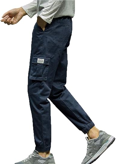 blue baggy trousers