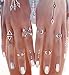 Shirley Vintage Silver Arrow Moon Turquoise Joint Knuckle Nail Midi Ring Set of 6 Rings