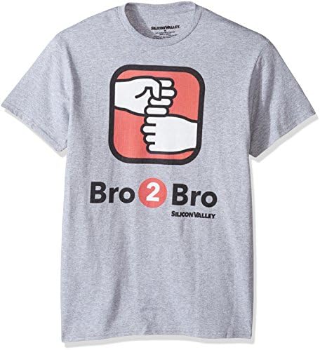 Silicon Valley Men's Bro2bro App Graphic T-Shirt, Athletic Heather, 2XL