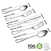 60 PCS Silverware Flatware Set with Dinner Knives, Forks and Spoons of Dessert & Dinner, Anti-rust Stainless Steel Cutlery Set Modern Kitchen Tableware Dinnerware by Umite Chef