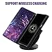 BENTOBEN Note 8 Wallet Case, Samsung Galaxy Note 8 Case, PU Leather Nebula Galaxy Stars Space Design Card Holder Slots Kickstand Magnetic Wristlet Folio Flip Cover for Samsung Galaxy Note8, Purple