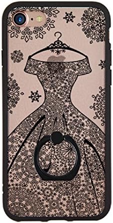 iPhone 8 Plus Case 5.5" Case Ayiqi Unique Premium Material Back Cover Backplate and Painting Relief TPU Silicone Solid Color Figure Women Cover Case for iPhone 8 Plus 5.5 inch (Style 5)