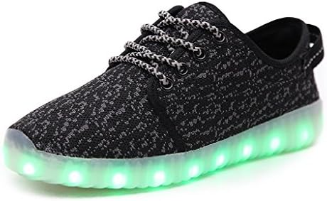 HOOSION LED Light Up Shoes for Kids USB Charging Light Colorful Glowing Leisure Flashing Sport Shoes