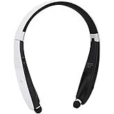 PenRux SX-991 Earphone, Foldable Bluetooth Headphones, Neck Hanging Sport Headphones, 300 Hours Standby, Noise Cancelling Telescopic Headset for Workouts and Running (Black