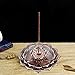 UOON Bronze Lotus Flower Incense Stick Burner Holder Ash Catcher(3 in 1), Red