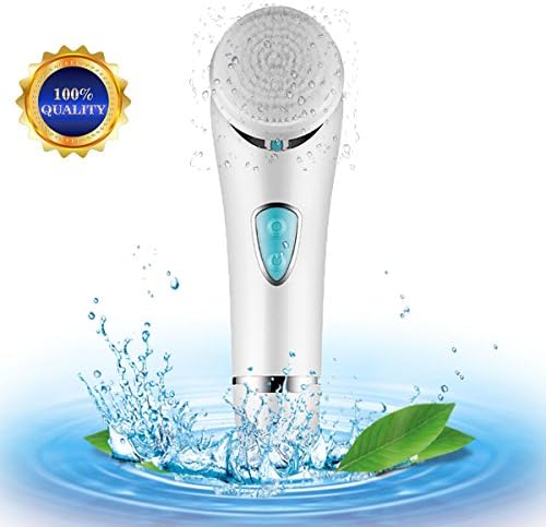 Facial Cleansing Brush Electric Facial Rotating Scrubber Exfoliator Beauty Machine Waterproof Face Massage Facial Care Pore Cleaning Beauty Face Washing Massager with 2 Brush Heads