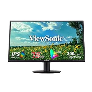 ViewSonic VA2718-SH 27 Inch IPS Full HD Monitor with VGA, HDMI, Eye Care for Work and Study at Home, Black