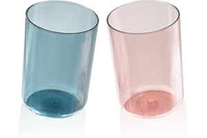2 PCS Toothbrush Holder Bathroom, Plastic Toothbrush Cups, Reusable Tumblers for Holding Tooth Brush Drinking Water Make-up B