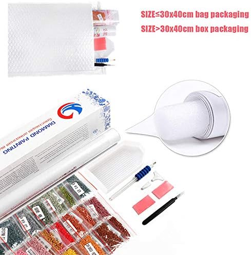 Colorful DIY diamond painting kit with a cross stitch pattern, priced at $28.34 as of August 9, 2023.