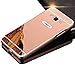 DAMONDY Grand Prime Case,Luxury Metal Air Aluminum Bumper Detachable Mirror Hard Back Case 2 in 1 Cover Ultra-Thin Frame Case for Samsung Galaxy Grand Prime G5308 G530H(Rose)