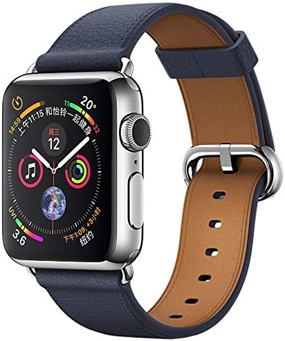 Junshion Accessory Bands Compatible iWatch 4 40mm/44mm,Choose Color & Size, Genuine Leather Watch Band Wrist Straps Compatible with Apple Watch Series 4 40mm/44mm