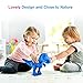 Marsjoy Blue Small Stuffed Dinosaur Plush Toy, Plush Dinosaur Stuffed Animal, Tyrannosaurus Rex Dinosaur Toy for Baby Girl Boy Kids Birthday Gifts, 11×5×13.9 inch