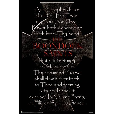 Scorpio The Boondock Saints Cross Poem Poster Print