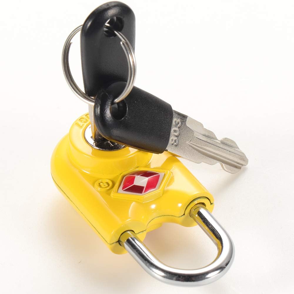  | TSA Compatible Travel Luggage Locks, Alloy body with Steel Shackle, Keyed Lock (YELLOW 2 PACK) … | Luggage Locks