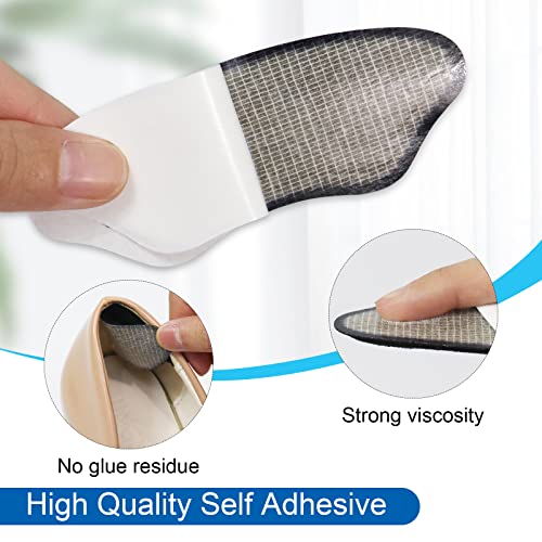 BIGGCOOL Heel Grips Inserts for Women and Men, Heel Pads for Loose Shoes, Heel Protector Cushions Improve Shoe Fit and Prevent Heel Slipping, Rubbing and Blisters - 4pairs(Apricot+Black)