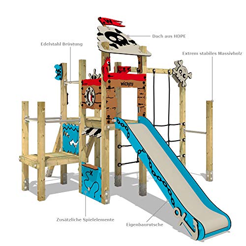 Klettergerüst WICKEY PRO Magic Fear+ für den öffentlichen Kinder-Spielplatz - Kletterturm mit Rutsche für Kindergarten… – Bild 5