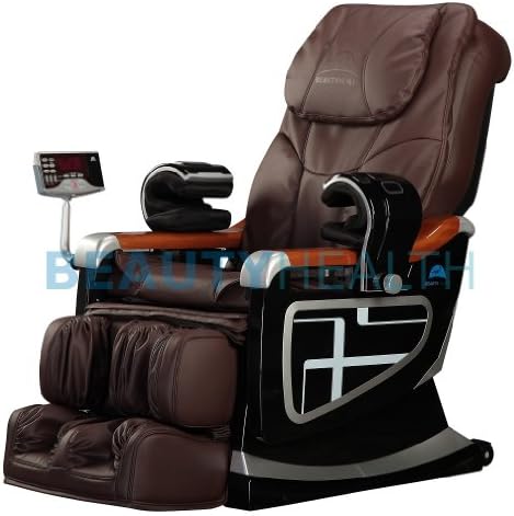 Authentic Beautyhealth Premium Massage Chair *FOR THE TALLER PERSON*BUILT IN HEAT (TOP OF THE LINE) 10yr. Warranty (Dark Brown)