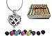 Premium AyaZen Heart Aromatherapy Necklace Diffuser with Lava Stones Aromatherapy Locket Pendant Gift Set Chain & Multi-Colored Beads