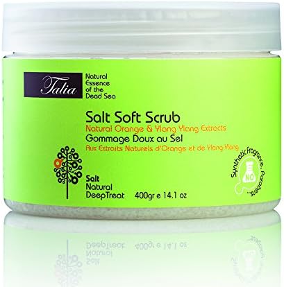Talia Skin Care Salt Soft Scrub - Natural Orange &amp; Ylang Ylang Extracts, All Skin Types