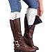 Leg Warmers, Women Lace Stretch Boot Leg Cuffs Boot Socks (White)