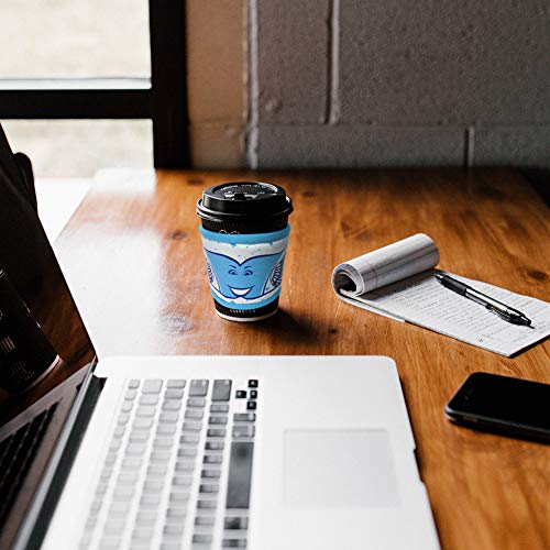 ABCKEY Insulated Cotton Reusable Cup Sleeves for Coffee Tea Cold Drinks,Cup Sleeves for Hot Drinks (Sky Blue)