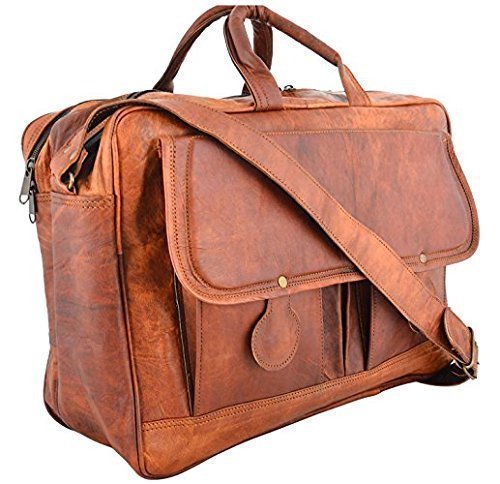 Sankalp Leather Messenger Bag Briefcase Laptop Bag Computer Shoulder Satchel