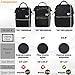 Lily & Drew Casual Travel Daypack School Backpack for Men Women and 13 Inch Laptop Computer, with Wide Doctor Style Top Opening (V4 Black Medium)