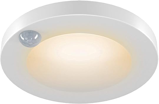Jullison 4 Inch Led Motion Sensor Closet Light Surface Mount Ceiling Disk Light 120vac 10 Watts 600lm Cri80 3000k Warm White Etl Certified Wet Location Round And White Amazon Com