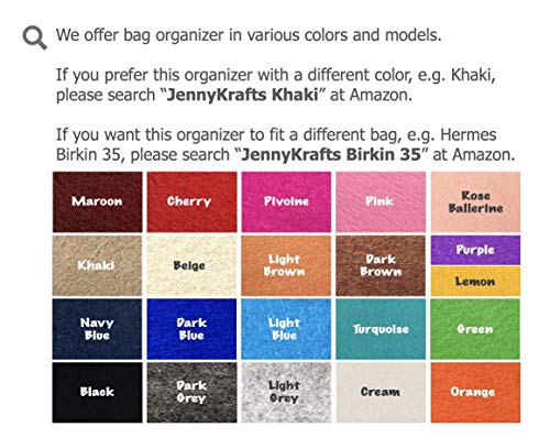[Fits Neverfull MM/Speedy 30, Red] Felt Organizer (with Detachable Middle Compartments), Bag in Bag, Wool Purse Insert, Customized Tote Organize, Cosmetic Makeup Diaper Handbag - Thumbnail 6