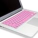 Kuzy Keyboard Cover Compatible with Pro 13 15 17 inch and Air 13.3 inch Silicone Skin Protector, Rose Pink