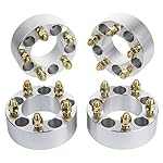 HLZZ 4pcs Wheel Spacers Adapters Extra Thick Sliver T6-2" Thickness-5 Lug-5x4.5/5x114.3-1/2x20 Studs