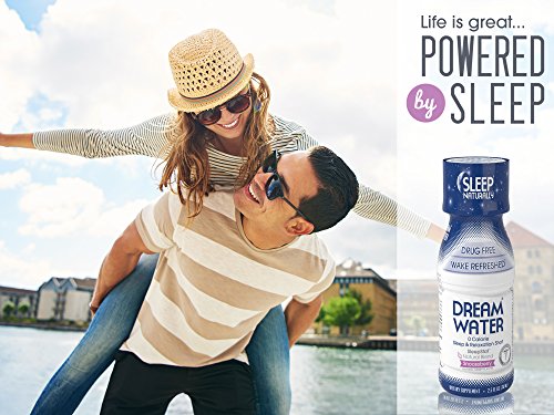 Dream Water Natural Sleep Aid, GABA, MELATONIN, 5-HTP, 2.5oz Shot, Snoozeberry, 24 Count Economy Value Pack - Thumbnail 2