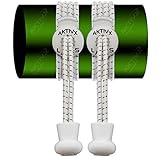 AKTIVX SPORTS Tie Shoe Laces For Golf Shoes – Top Golf accessories For Golfers – Replacement Elastic Golfing Shoelaces & Golf Equipment, White
