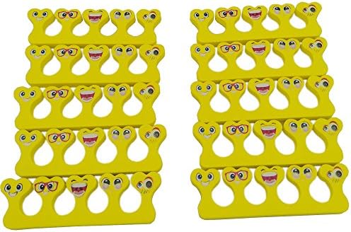 VOSAIDI Toe Separators,Soft Two Tone Toe Spacers, Great Toe Cushions, Apply Nail Polish During Pedicure and Other Uses, 10PCS/Pack